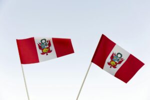 Fiestas patrias - Banderas peruanas