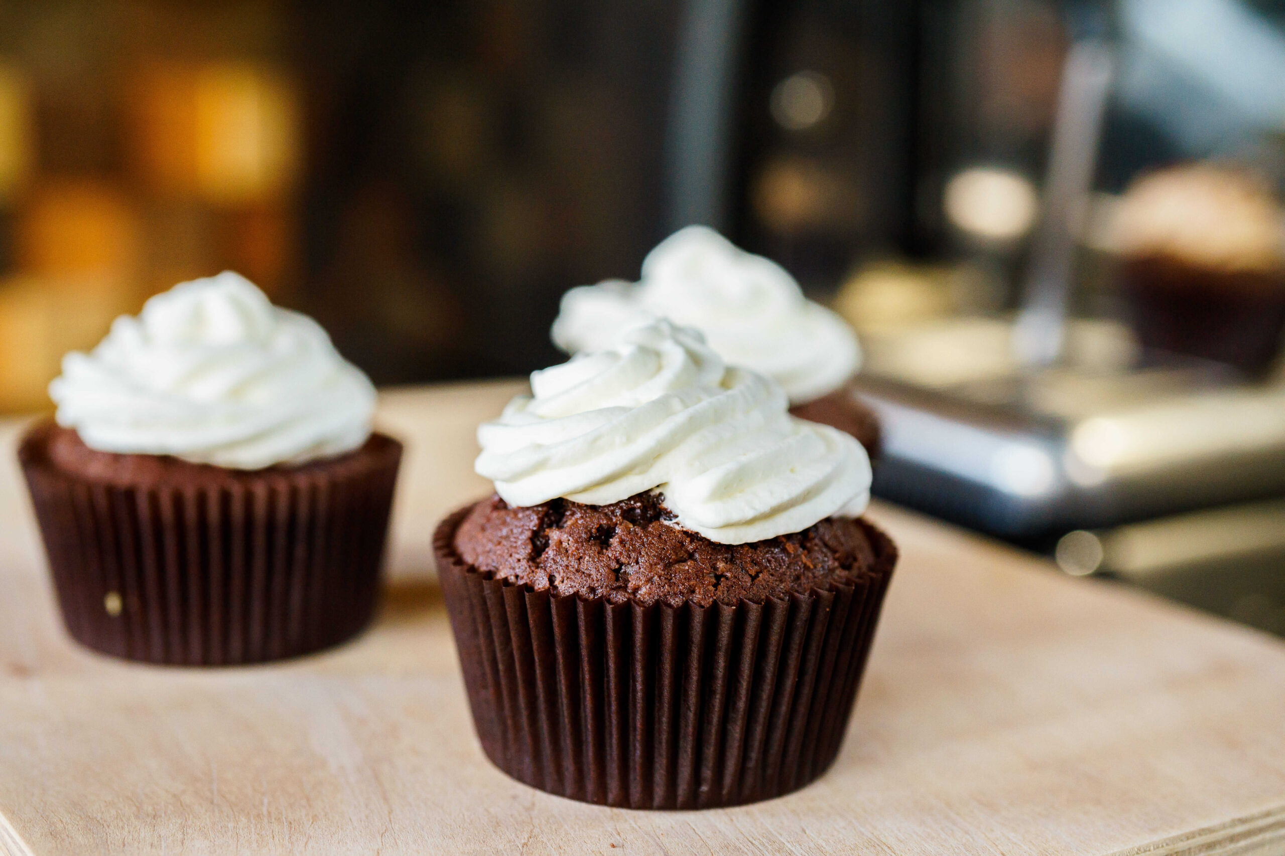 cupcakes de chocolate